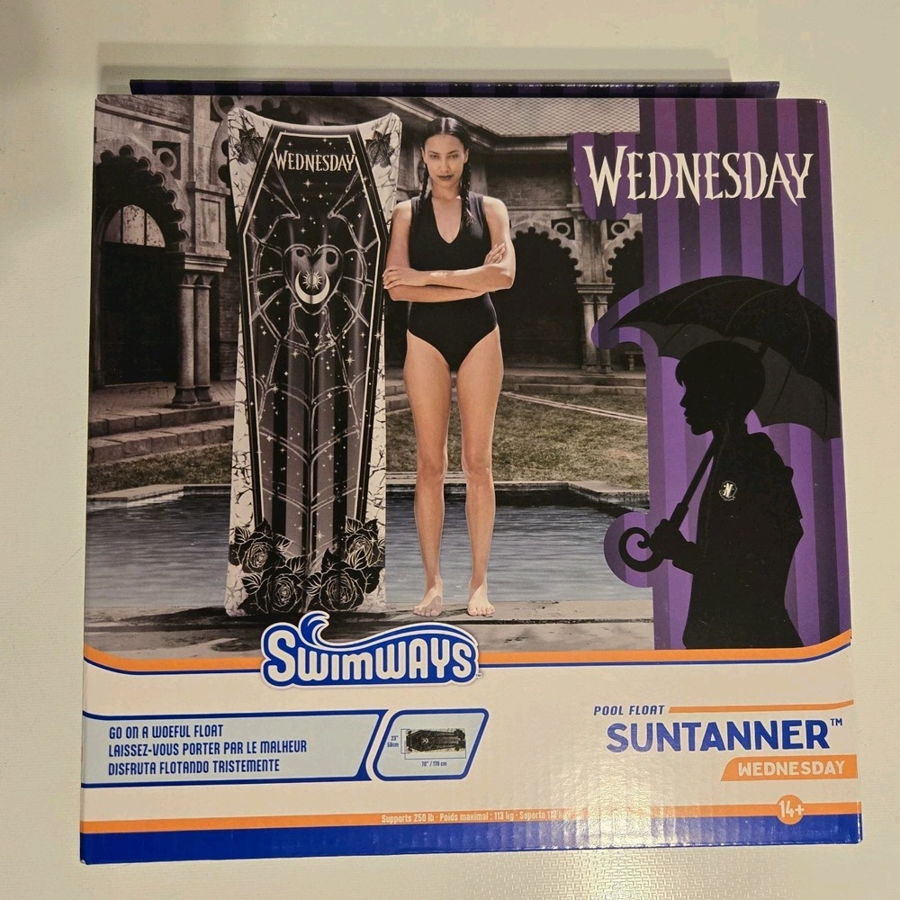 SwimWays Wednesday Pool Float Swimming Summer Wet Water Fun 70"x23" New